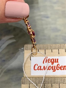 *Подвеска Розовый Топаз цв Красное арт. 80390142-455 вес 2,12 г - фото 185786 *Подвеска Розовый Топаз цв Красное арт. 80390142-455 вес 2,12 г - фото 185786