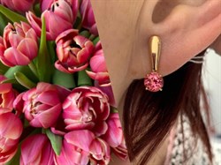 *Серьги Розовый Топаз цв Красное арт. 20330097-346 вес 2,83 г - фото 185795 *Серьги Розовый Топаз цв Красное арт. 20330097-346 вес 2,83 г - фото 185795