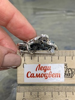 *Брошь Кулон Виноградная Гроздь Микс Марказит Голубой Топаз арт. HB482-019 вес 12,95 г - фото 185851 *Брошь Кулон Виноградная Гроздь Микс Марказит Голубой Топаз арт. HB482-019 вес 12,95 г - фото 185851