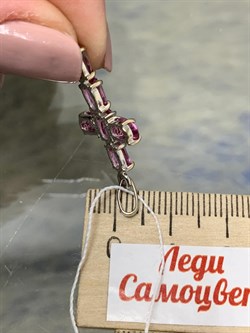 *Подвеска Розовый Топаз цв Белое арт. 80390142-847 вес 2,14 г - фото 185884