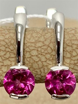 *Серьги Розовый Топаз цв Белое арт. 2310736-802 вес 2,26 г - фото 185919 *Серьги Розовый Топаз цв Белое арт. 2310736-802 вес 2,26 г - фото 185919