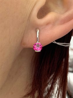 *Серьги Розовый Топаз цв Белое арт. 2310736-802 вес 2,26 г - фото 185920 *Серьги Розовый Топаз цв Белое арт. 2310736-802 вес 2,26 г - фото 185920