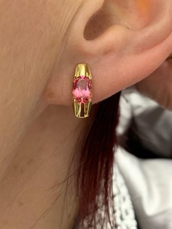 *Серьги Розовый Топаз цв Лимонное арт. 20330411-390 вес 3,23 г - фото 185958 *Серьги Розовый Топаз цв Лимонное арт. 20330411-390 вес 3,23 г - фото 185958