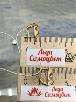 *Серьги Розовый Топаз цв Лимонное арт. 20330411-390 вес 3,23 г - фото 185959 *Серьги Розовый Топаз цв Лимонное арт. 20330411-390 вес 3,23 г - фото 185959