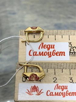 *Серьги Розовый Топаз цв Лимонное арт. 20330411-390 вес 3,23 г - фото 185960 *Серьги Розовый Топаз цв Лимонное арт. 20330411-390 вес 3,23 г - фото 185960