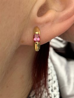 *Серьги Розовый Топаз цв Лимонное арт. 20330272-059 вес 2,82 г - фото 185991 *Серьги Розовый Топаз цв Лимонное арт. 20330272-059 вес 2,82 г - фото 185991