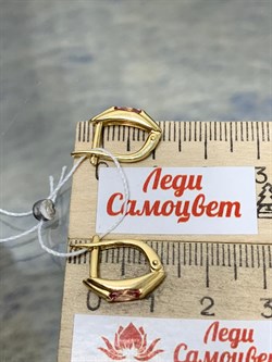 *Серьги Розовый Топаз цв Лимонное арт. 20330272-059 вес 2,82 г - фото 185993 *Серьги Розовый Топаз цв Лимонное арт. 20330272-059 вес 2,82 г - фото 185993