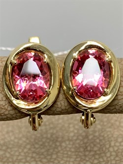 *Серьги Розовый Топаз цв Лимонное арт. 20330239-369 вес 3,6 г - фото 186016 *Серьги Розовый Топаз цв Лимонное арт. 20330239-369 вес 3,6 г - фото 186016