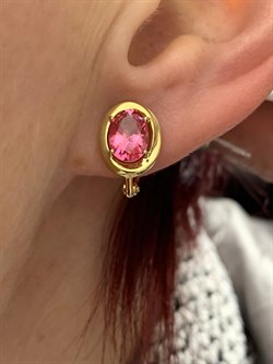 *Серьги Розовый Топаз цв Лимонное арт. 20330239-369 вес 3,6 г - фото 186017 *Серьги Розовый Топаз цв Лимонное арт. 20330239-369 вес 3,6 г - фото 186017