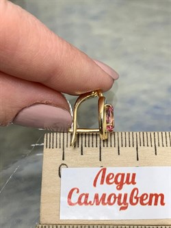 *Серьги Розовый Топаз цв Лимонное арт. 20330239-369 вес 3,6 г - фото 186018 *Серьги Розовый Топаз цв Лимонное арт. 20330239-369 вес 3,6 г - фото 186018