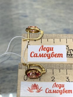 *Серьги Розовый Топаз цв Лимонное арт. 20330239-369 вес 3,6 г - фото 186020 *Серьги Розовый Топаз цв Лимонное арт. 20330239-369 вес 3,6 г - фото 186020