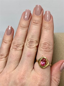 *Кольцо р.18 Розовый Топаз цв Лимонное арт. 10330923-357 вес 2,46 г - фото 186028 *Кольцо р.18 Розовый Топаз цв Лимонное арт. 10330923-357 вес 2,46 г - фото 186028