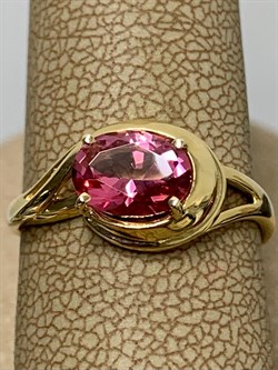 *Кольцо р.17,5 Розовый Топаз цв Лимонное арт. 10330269-731 вес 2,16 г - фото 186049