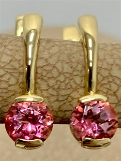 *Серьги Розовый Топаз цв Лимонное арт. 20330736-630 вес 2,23 г - фото 186079 *Серьги Розовый Топаз цв Лимонное арт. 20330736-630 вес 2,23 г - фото 186079
