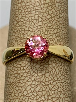 *Кольцо р.18 Розовый Топаз цв Лимонное арт. 10310097-730 вес 2,14 г - фото 186091