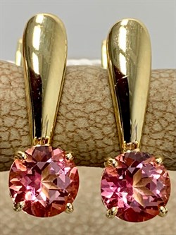 *Серьги Розовый Топаз цв Лимонное арт. 20330097-365 вес 2,76 г - фото 186098 *Серьги Розовый Топаз цв Лимонное арт. 20330097-365 вес 2,76 г - фото 186098