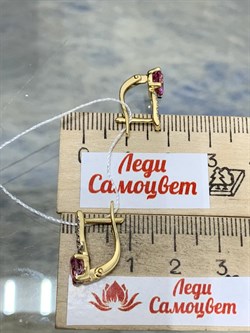 *Серьги Розовый Топаз цв Лимонное арт. 20931662-115 вес 3,18 г - фото 186198 *Серьги Розовый Топаз цв Лимонное арт. 20931662-115 вес 3,18 г - фото 186198