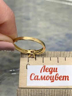 *Кольцо р.18 Розовый Топаз цв Лимонное арт. 10931058-298 вес 1,96 г - фото 186224