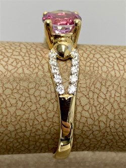 *Кольцо р.17,5 Розовый Топаз цв Лимонное арт. 10931662-114 вес 2,3 г - фото 186232 *Кольцо р.17,5 Розовый Топаз цв Лимонное арт. 10931662-114 вес 2,3 г - фото 186232