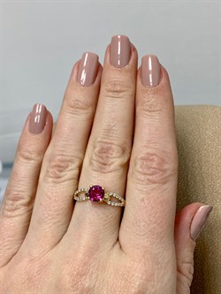 *Кольцо р.17,5 Розовый Топаз цв Лимонное арт. 10931662-114 вес 2,3 г - фото 186234 *Кольцо р.17,5 Розовый Топаз цв Лимонное арт. 10931662-114 вес 2,3 г - фото 186234