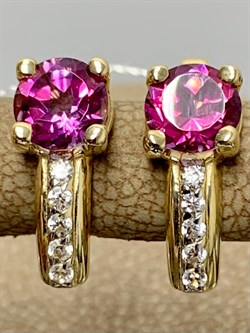 *Серьги Розовый Топаз цв Лимонное арт. 20931658-099 вес 3,19 г - фото 186241 *Серьги Розовый Топаз цв Лимонное арт. 20931658-099 вес 3,19 г - фото 186241