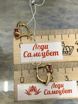 *Серьги Розовый Топаз цв Лимонное арт. 20931658-099 вес 3,19 г - фото 186243 *Серьги Розовый Топаз цв Лимонное арт. 20931658-099 вес 3,19 г - фото 186243