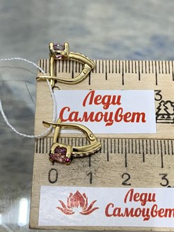 *Серьги Розовый Топаз цв Лимонное арт. 20931658-099 вес 3,19 г - фото 186244 *Серьги Розовый Топаз цв Лимонное арт. 20931658-099 вес 3,19 г - фото 186244