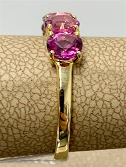 *Кольцо р.18 Розовый Топаз цв Лимонное арт. 10360309-375 вес 2,6 г - фото 186249