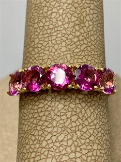 *Кольцо р.18 Розовый Топаз цв Лимонное арт. 10360309-375 вес 2,6 г - фото 186250