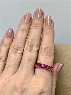 *Кольцо р.18 Розовый Топаз цв Лимонное арт. 10360309-375 вес 2,6 г - фото 186251