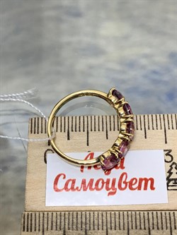 *Кольцо р.18 Розовый Топаз цв Лимонное арт. 10360309-375 вес 2,6 г - фото 186254