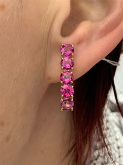 *Серьги Розовый Топаз цв Лимонное арт. 20360309-374 вес 5,14 г - фото 186259 *Серьги Розовый Топаз цв Лимонное арт. 20360309-374 вес 5,14 г - фото 186259