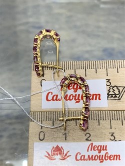 *Серьги Розовый Топаз цв Лимонное арт. 20360309-374 вес 5,14 г - фото 186260 *Серьги Розовый Топаз цв Лимонное арт. 20360309-374 вес 5,14 г - фото 186260