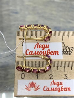 *Серьги Розовый Топаз цв Лимонное арт. 20360309-374 вес 5,14 г - фото 186261 *Серьги Розовый Топаз цв Лимонное арт. 20360309-374 вес 5,14 г - фото 186261