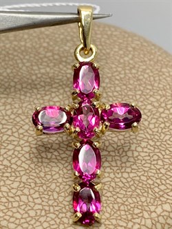 *Подвеска Розовый Топаз цв Лимонное арт. 80990142-390 вес 2,19 г - фото 186301