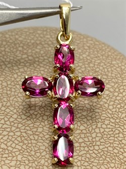 *Подвеска Розовый Топаз цв Лимонное арт. 80390142-795 вес 2,21 г - фото 186303