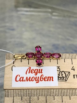 *Подвеска Розовый Топаз цв Лимонное арт. 80390142-795 вес 2,21 г - фото 186366