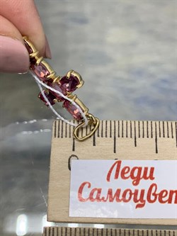 *Подвеска Розовый Топаз цв Лимонное арт. 80390142-795 вес 2,21 г - фото 186371