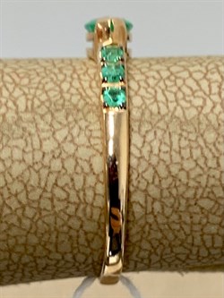 *Кольцо р.17,5 Изумруд цв Красное арт. 1833365-538 вес 1,28 г - фото 186425