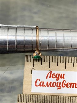 *Кольцо р.16 Изумруд цв Красное арт. 1833710-336 вес 1,46 г - фото 186432