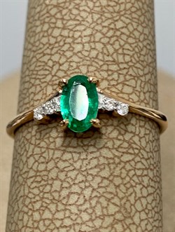 *Кольцо р.16 Изумруд цв Красное арт. 1833710-336 вес 1,46 г - фото 186436