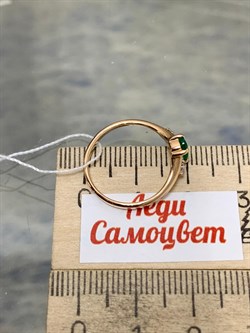 *Кольцо р.16 Изумруд цв Красное арт. 1833710-336 вес 1,46 г - фото 186440