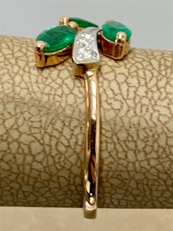 *Кольцо р.17 Изумруд цв Красное арт. 1830413-107 вес 1,85 г - фото 186445