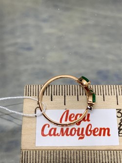 *Кольцо р.17 Изумруд цв Красное арт. 1830413-107 вес 1,85 г - фото 186450