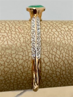 *Кольцо р.17,5 Изумруд цв Красное арт. 1830214-123 вес 1,23 г - фото 186456