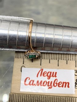 *Кольцо  р.17 Изумруд цв Красное арт. 1833703-071 вес 1,76 г - фото 186488