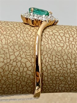 *Кольцо  р.17 Изумруд цв Красное арт. 1833703-071 вес 1,76 г - фото 186491