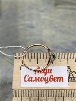 *Кольцо  р.17 Изумруд цв Красное арт. 1833703-071 вес 1,76 г - фото 186496