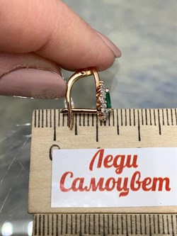 *Серьги Изумруд цв Красное арт. 2833703-072 вес 2,98 г - фото 186503