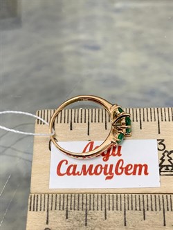 *Кольцо р.17 Изумруд цв Красное арт. 1833708-104 вес 2,12 г - фото 186515